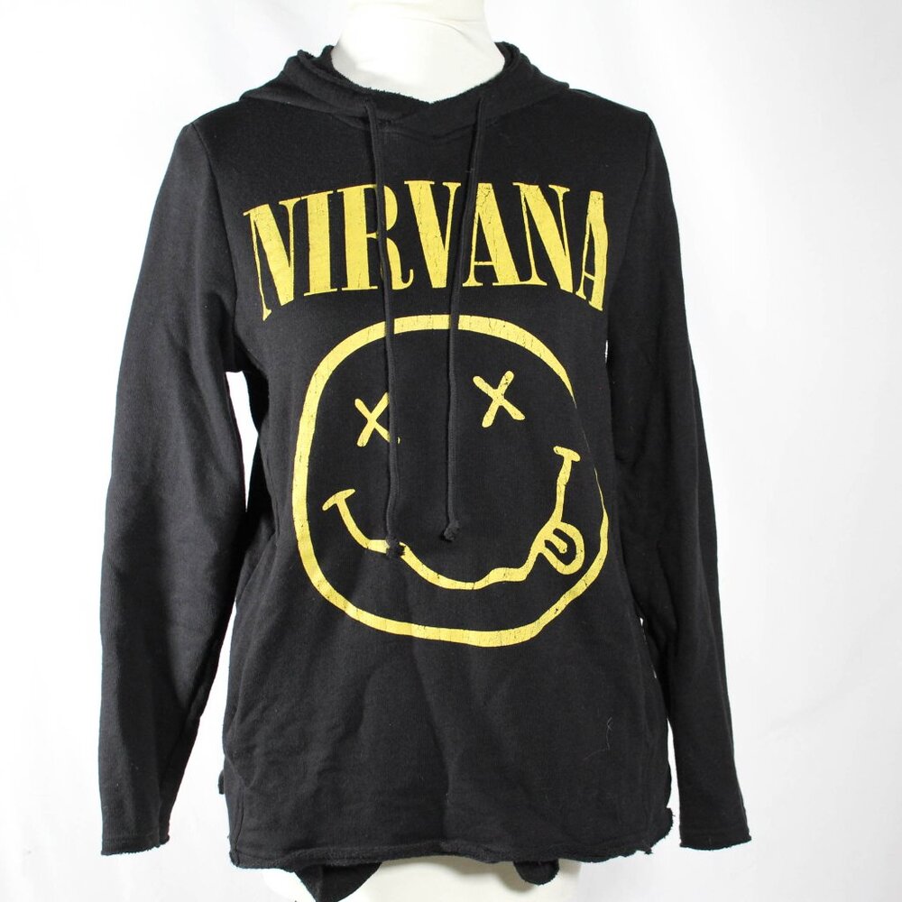 Nirvana Classic Smiley Face Logo Hoodie by H&M Divided Medium